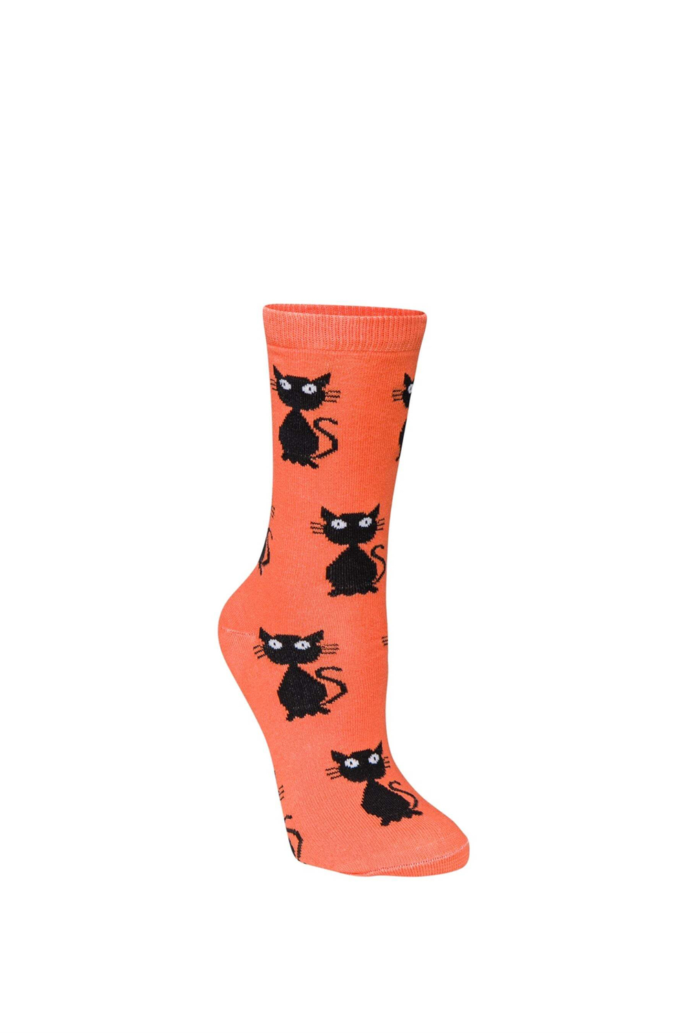 Unisex Nar Çiçeği Kedi Desen 5li Çorap