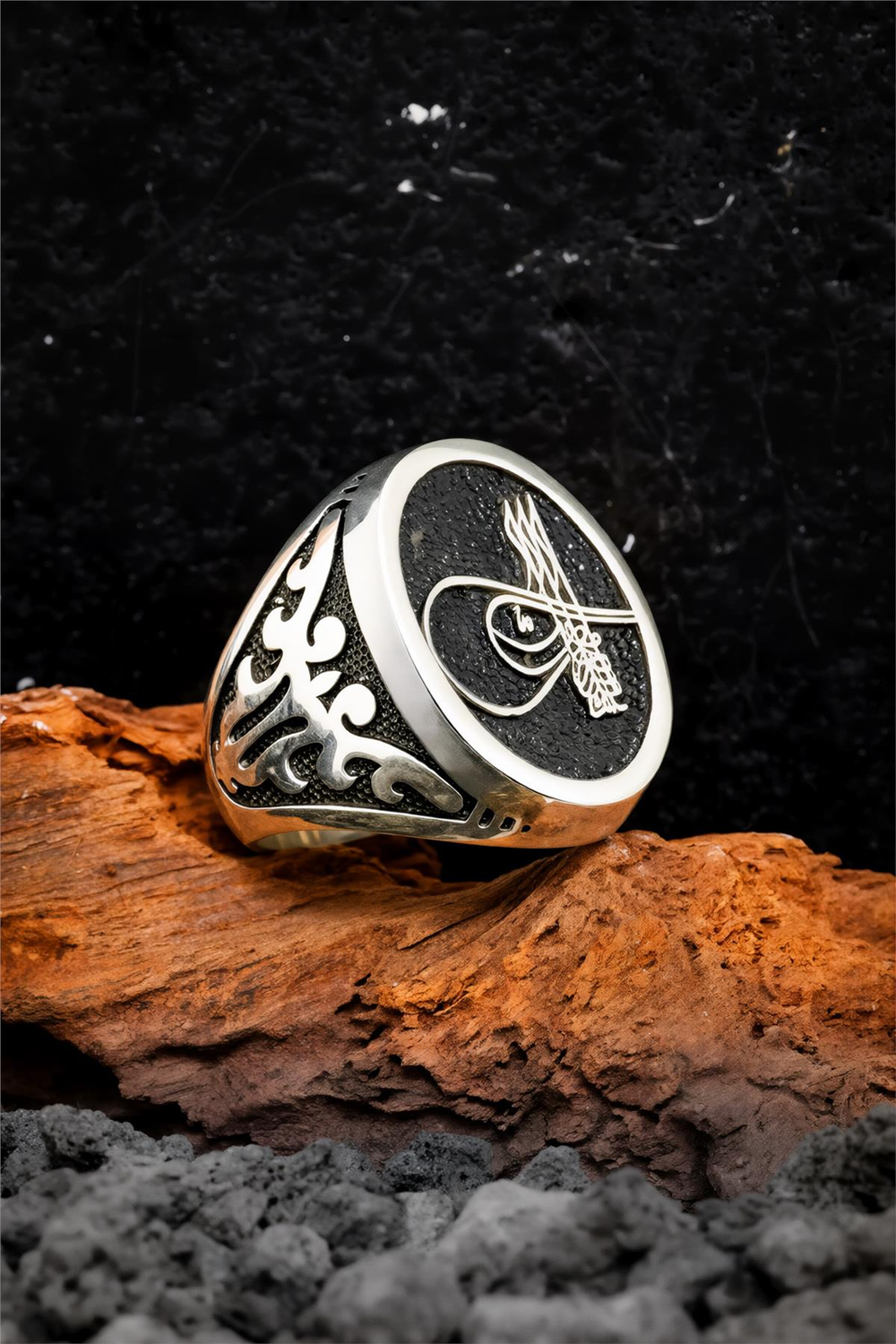 925 Ayar Kanuni Sultan Süleyman Tuğrası Erkek Yüzük