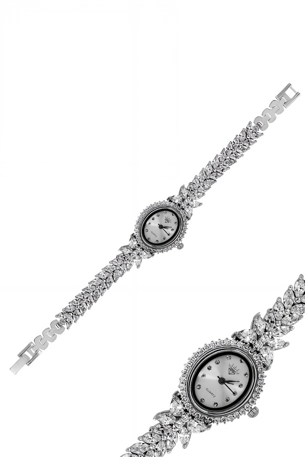 Gümüş Çiçekli Zirkon Bayan Saat