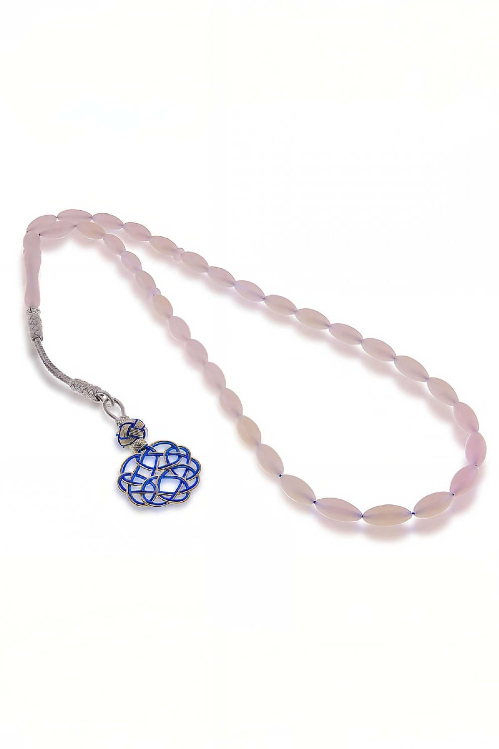 Gümüş El İşi Kazaz Püsküllü Renk Değiştiren Sıkma Kehribar Tesbih