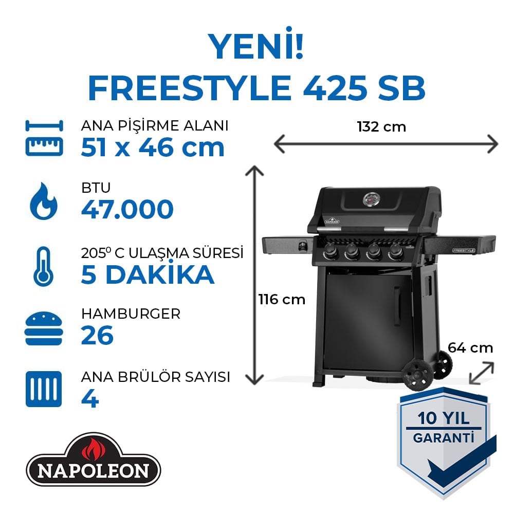 Freestyle 425 SB Gazlı Mangal 2026 Model