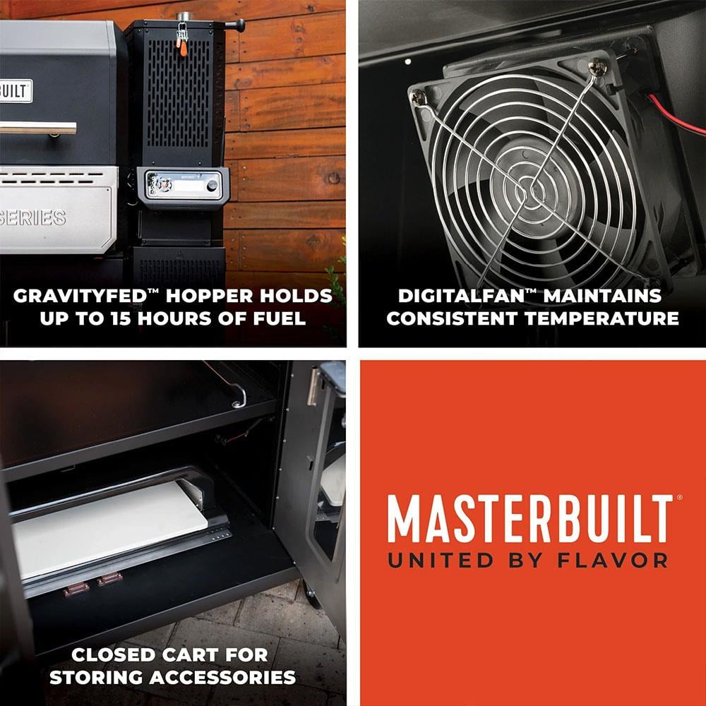 Masterbuilt Gravity Serisi 1150 Dijital Kömürlü Smoker Barbekü | Kömürlü Smoker Mangal 