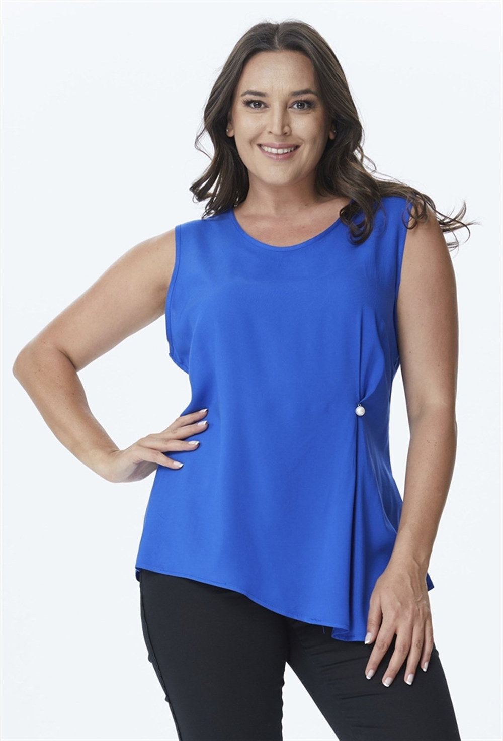 İnci Detaylı Kolsuz BluzMYLINE23916