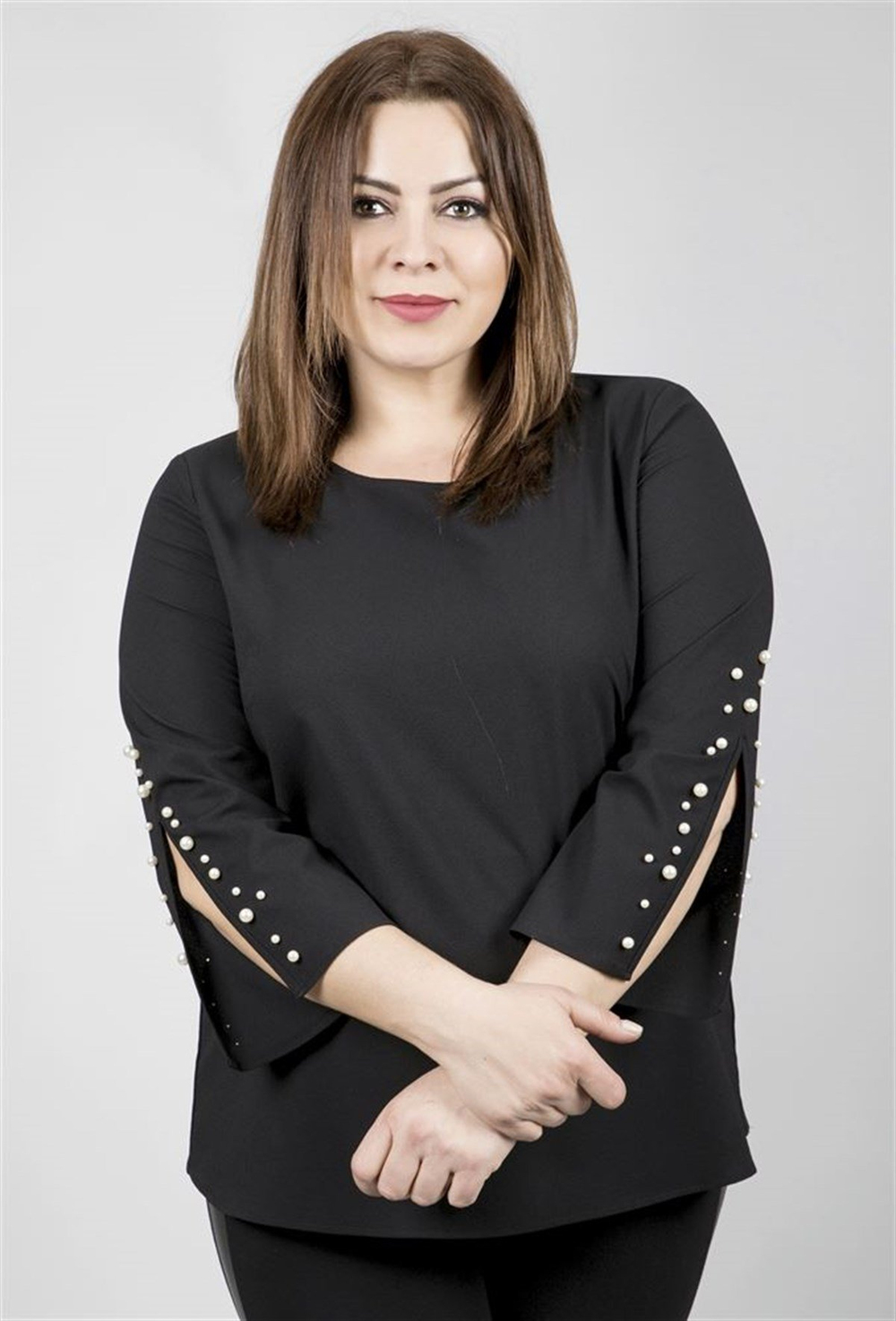 Kolları İncili BluzMYLINE23542-m