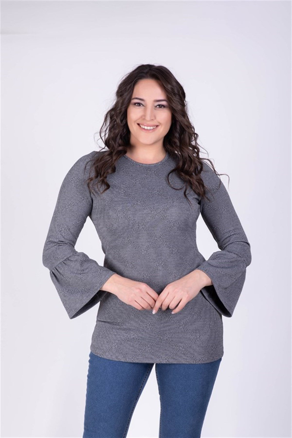 Kolları Volanlı BluzMYLINE34116