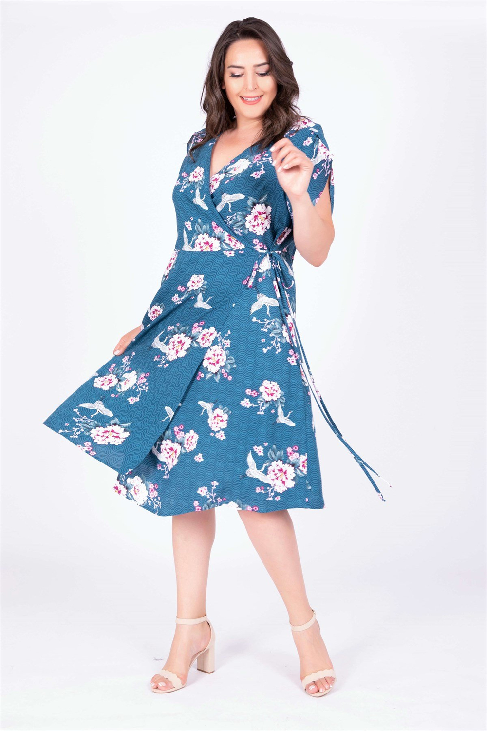 Myline-Anvelop Kol Detaylı Elbise-Elbise-34736