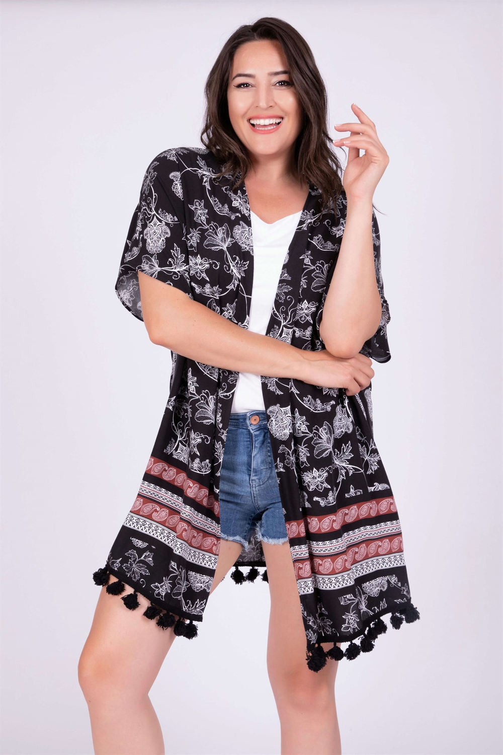 Myline-Kimono-Büyük Beden Günlük Elbiseler-34808