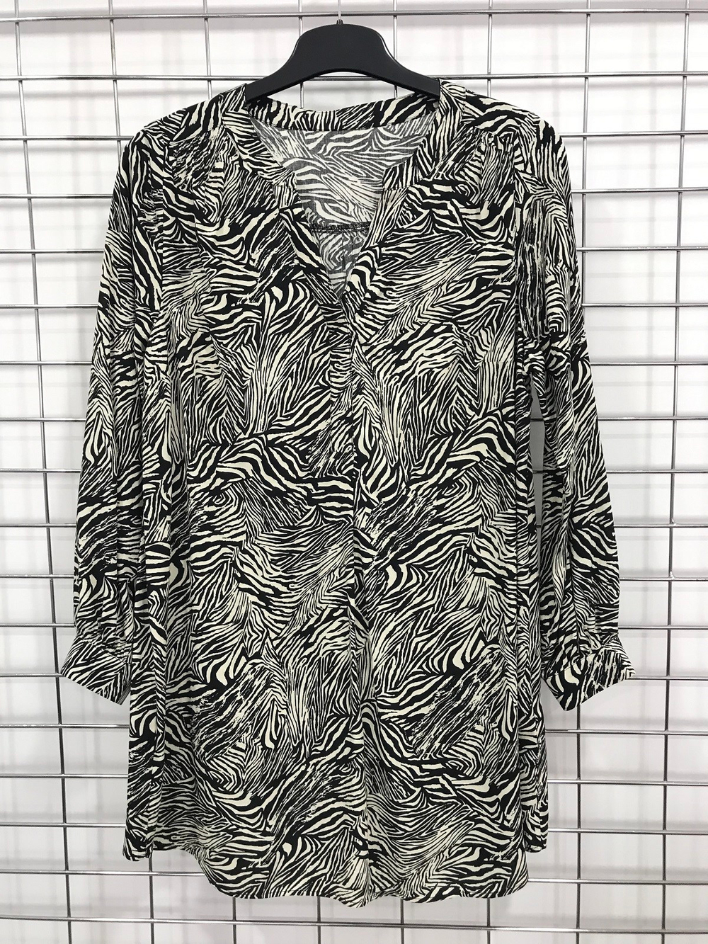 Myline-V Yaka Uzun kollu Tunik-Büyük Beden Outlet-45639