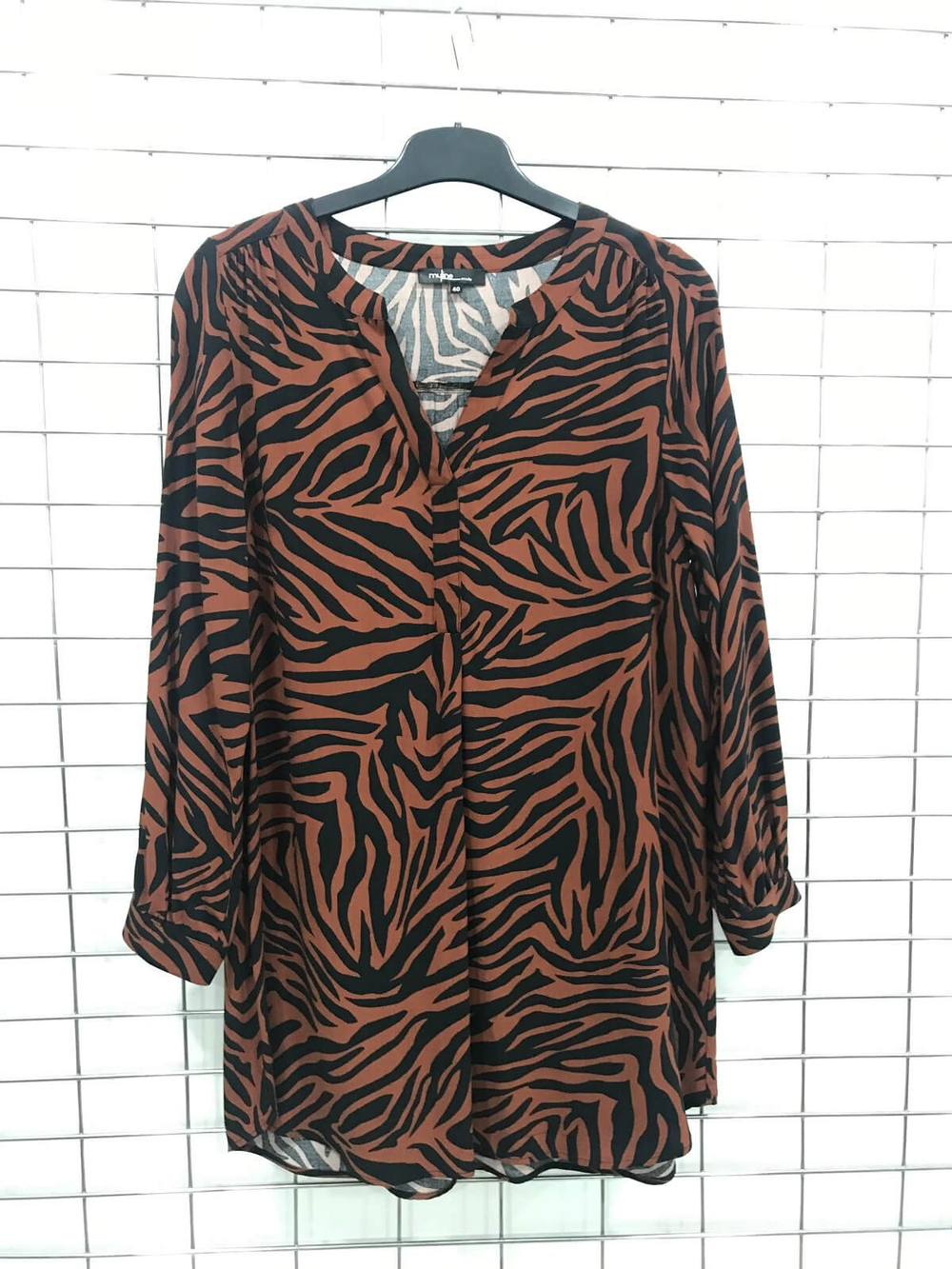 Myline-V Yaka Uzun Kollu Tunik-Büyük Beden Outlet-45908