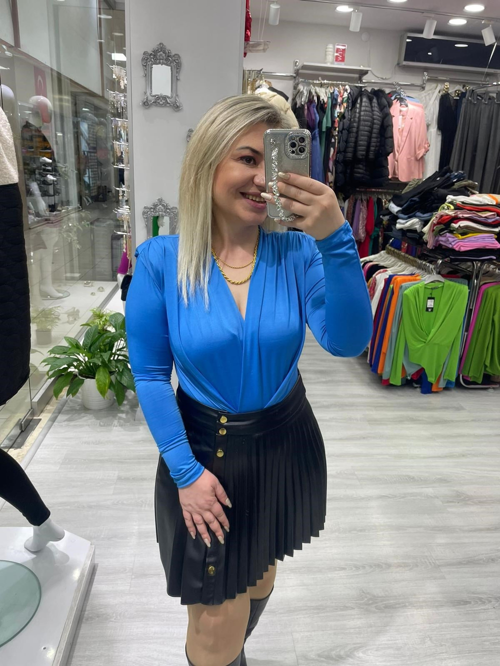 İndigo Mavi  Bodysuit 