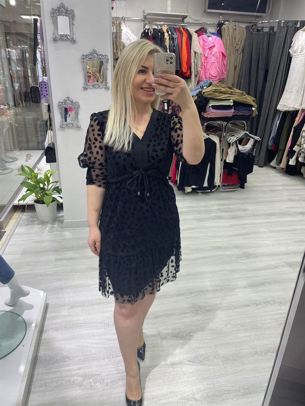 Kadın Candy Floklu Elbise 