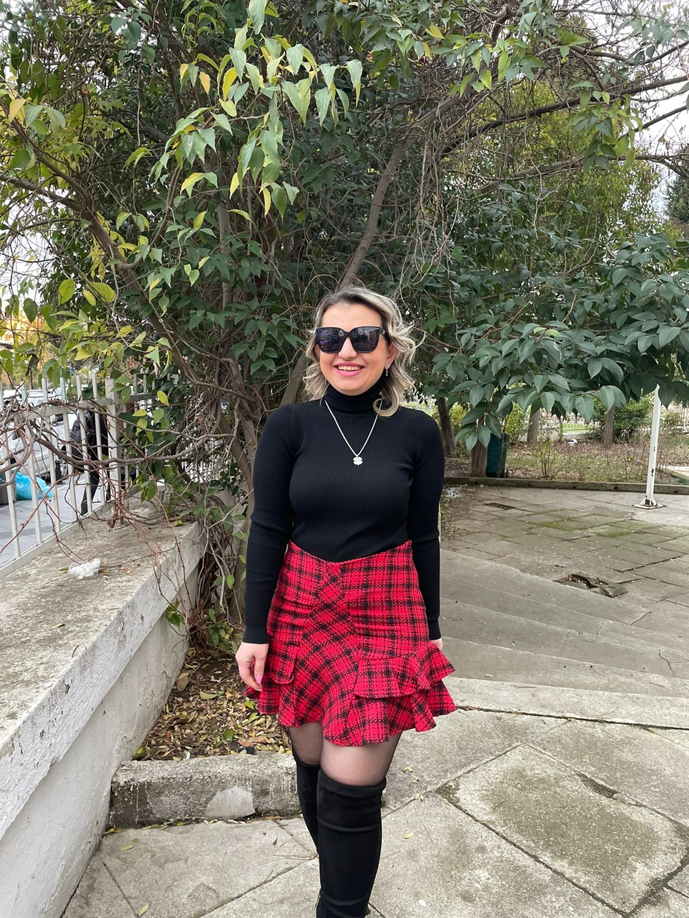 Kadın Chanel Fırfırlı Model Kırmızı Etek 