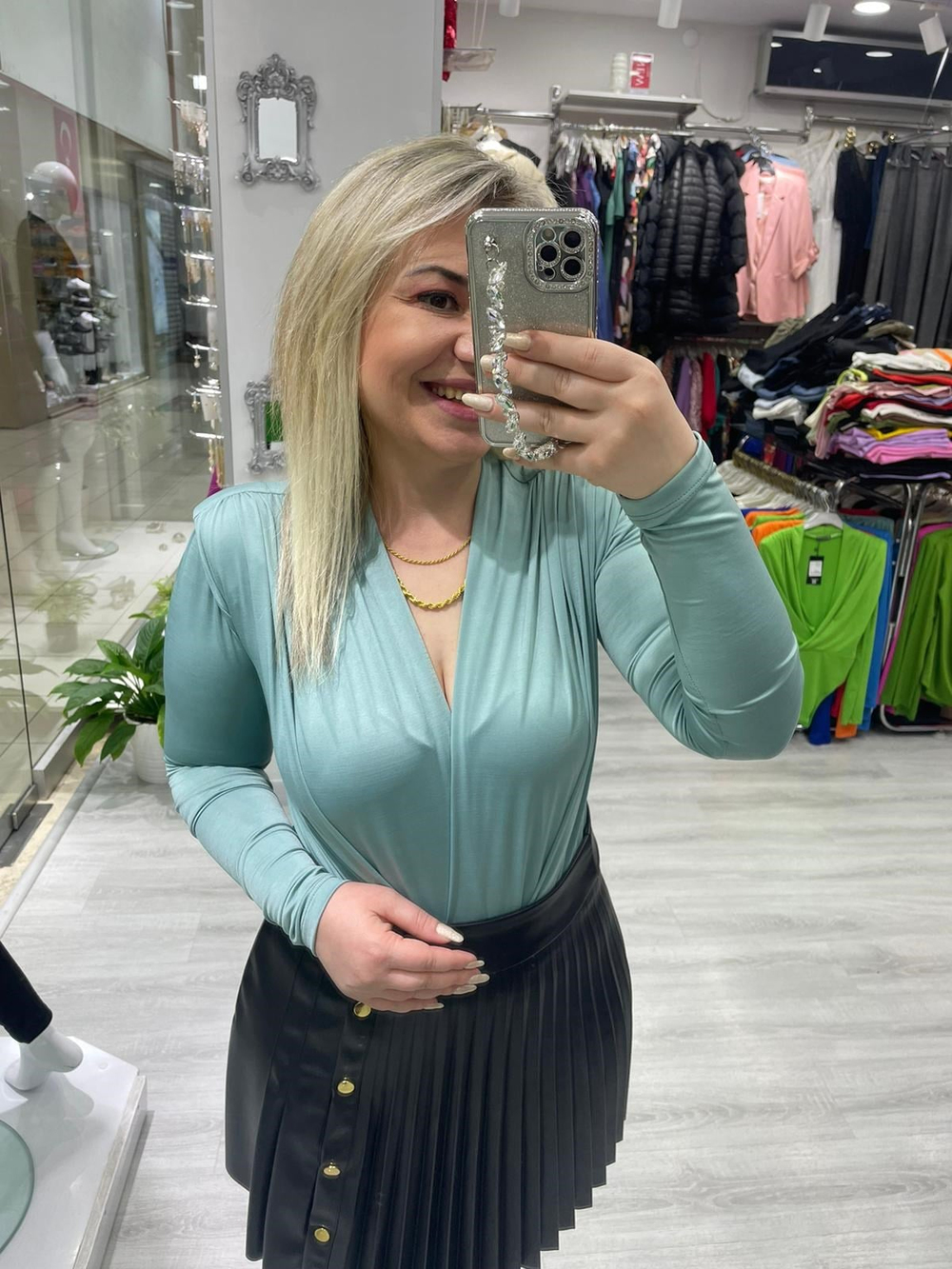 Mint Yeşili Bodysuit 