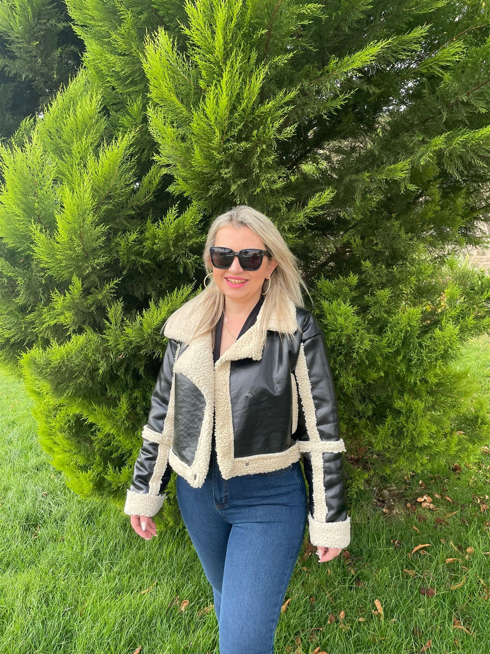 Siyah Biker Kısa Mng Model Kaban