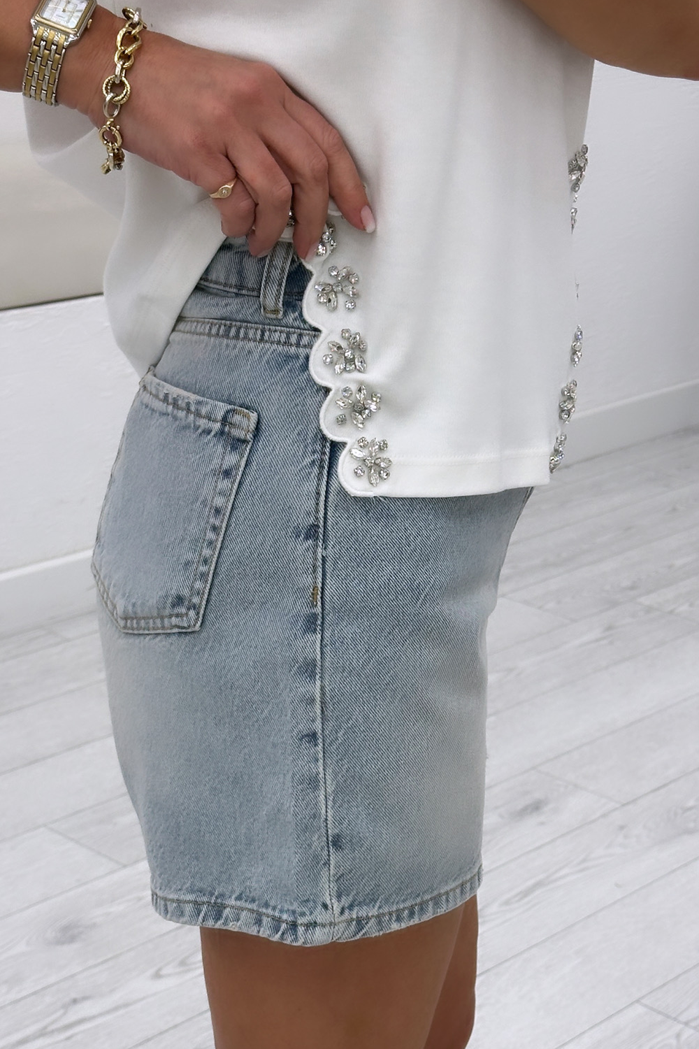 Açık Mavi Denim Şort 1511