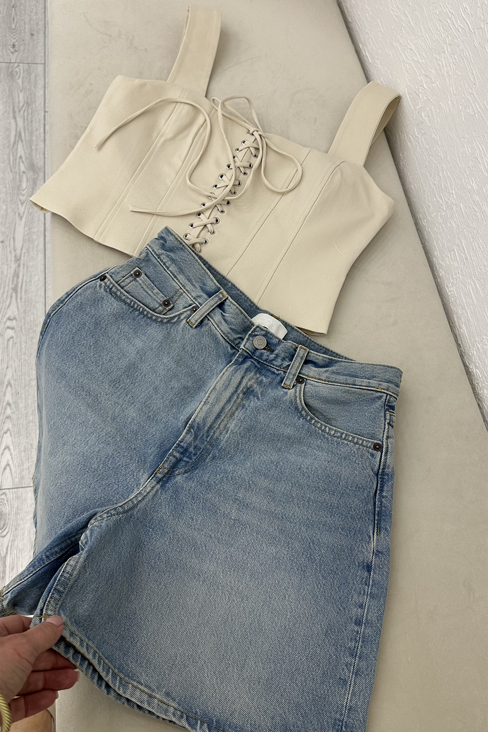 Açık Mavi Denim Şort 3823