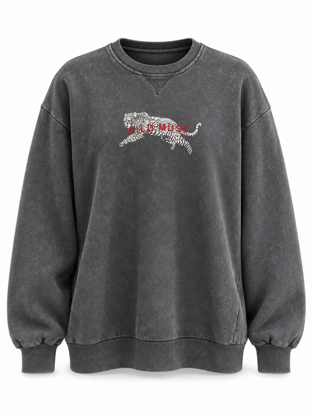 Antrasit Nakışlı Sweatshirt 9109