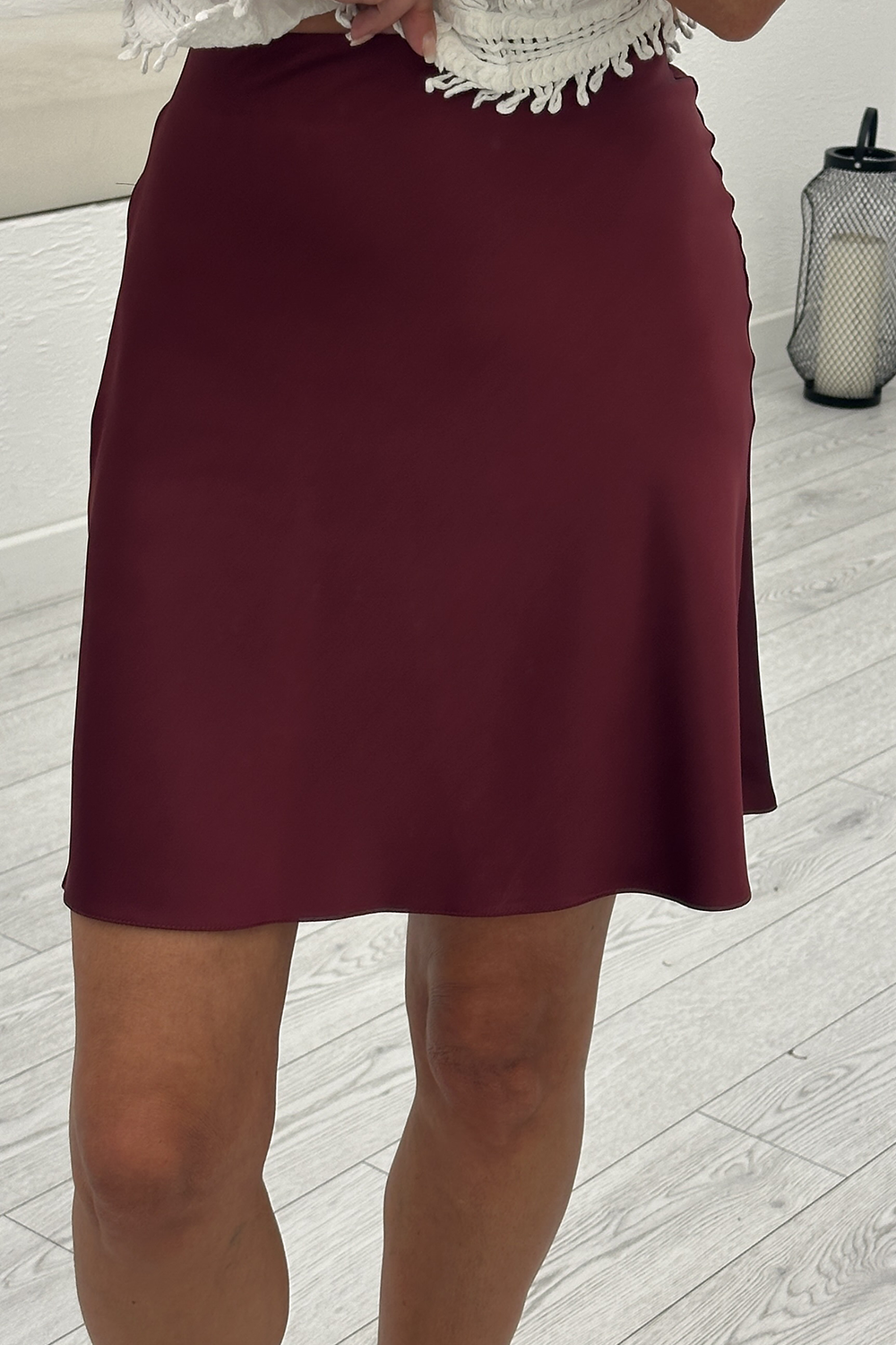Bordo Saten Etek 3965