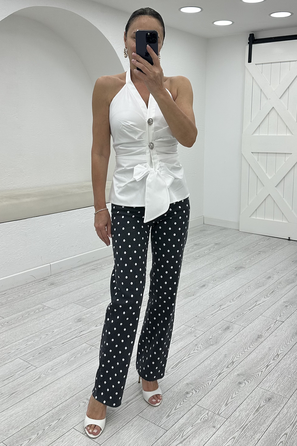 Füme Puantiyeli Jean Pantolon 102