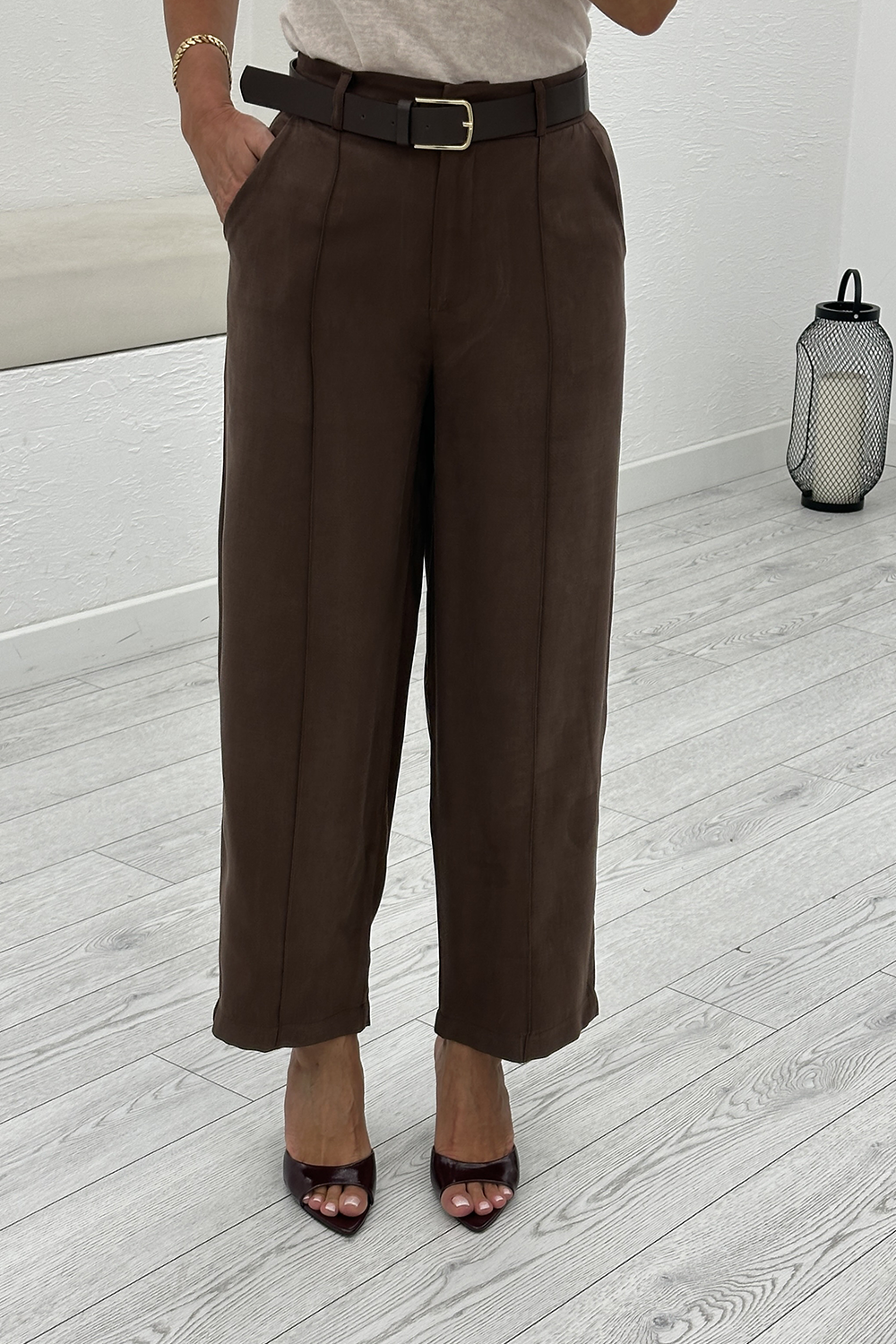 Kahverengi Kemerli Pantolon 58549