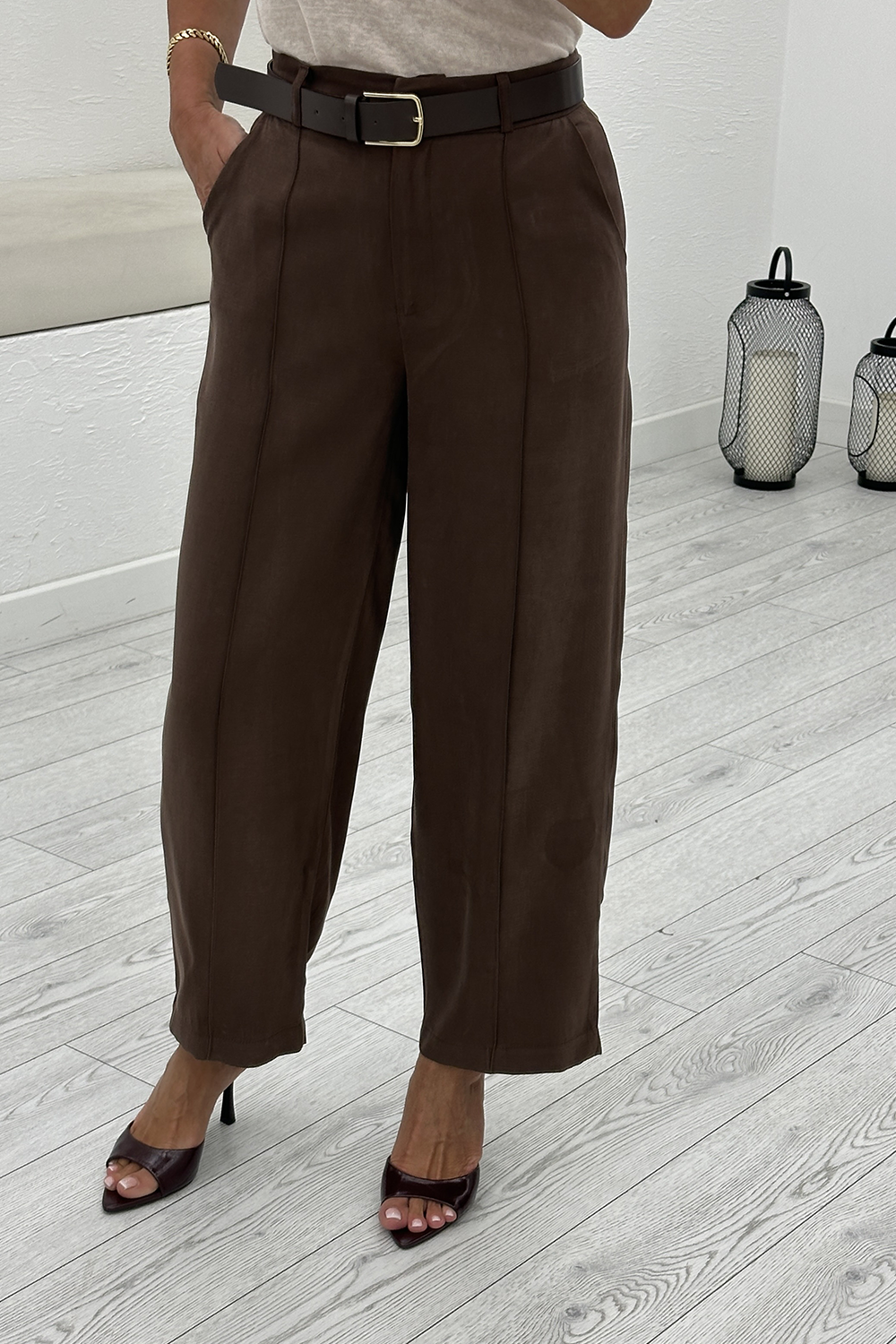 Kahverengi Kemerli Pantolon 58549
