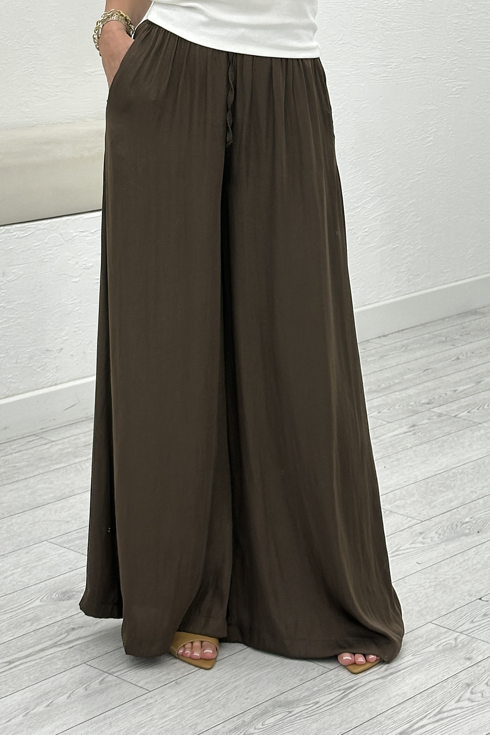 Kahverengi Saten Pantolon 1363