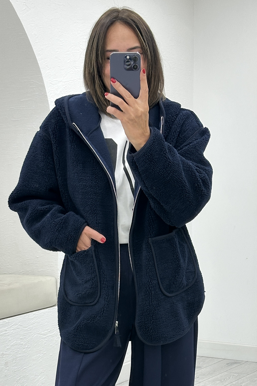 Lacivert Polar Ceket 23240