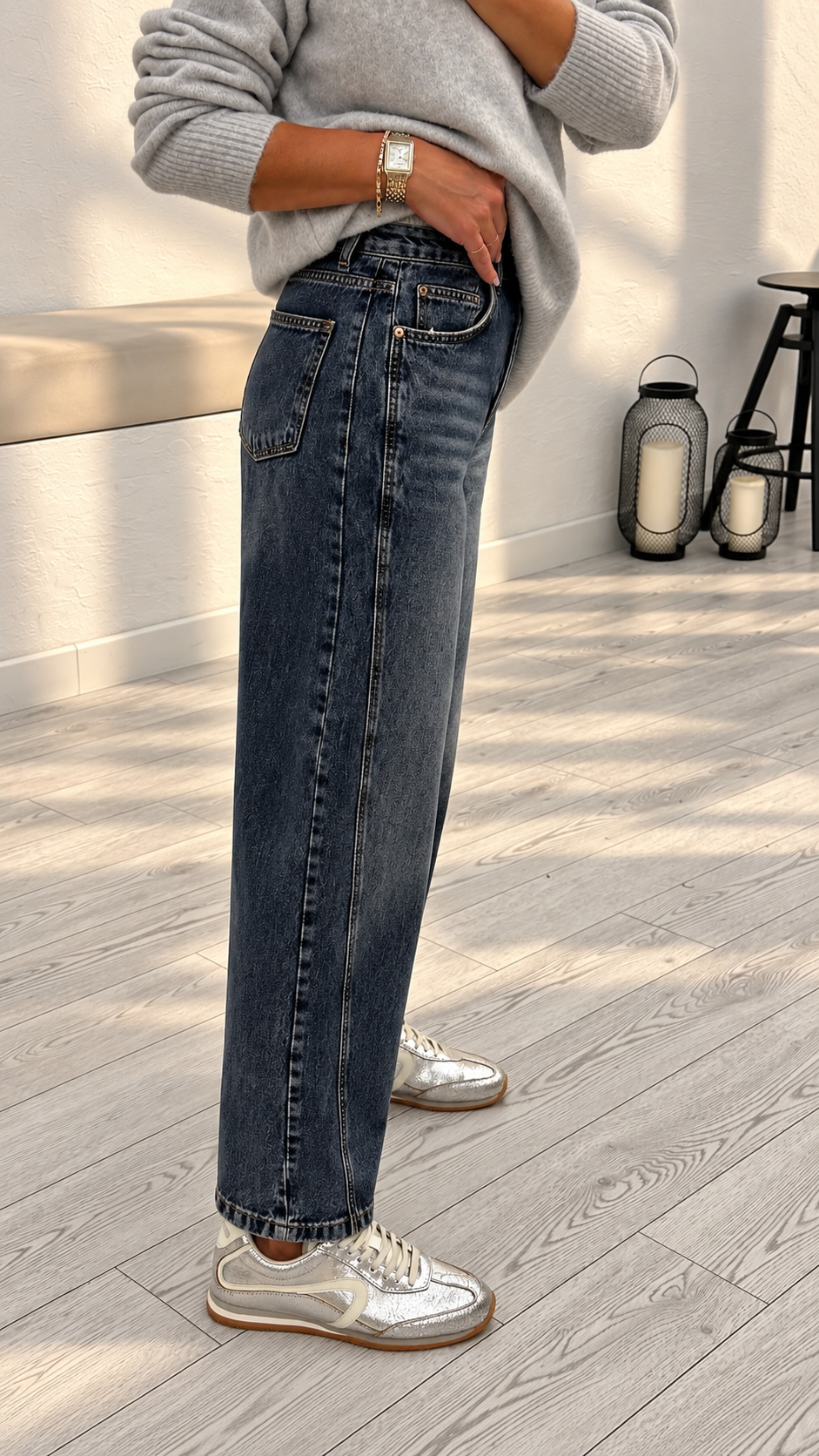 Mavi Dikiş Detaylı Jean 545