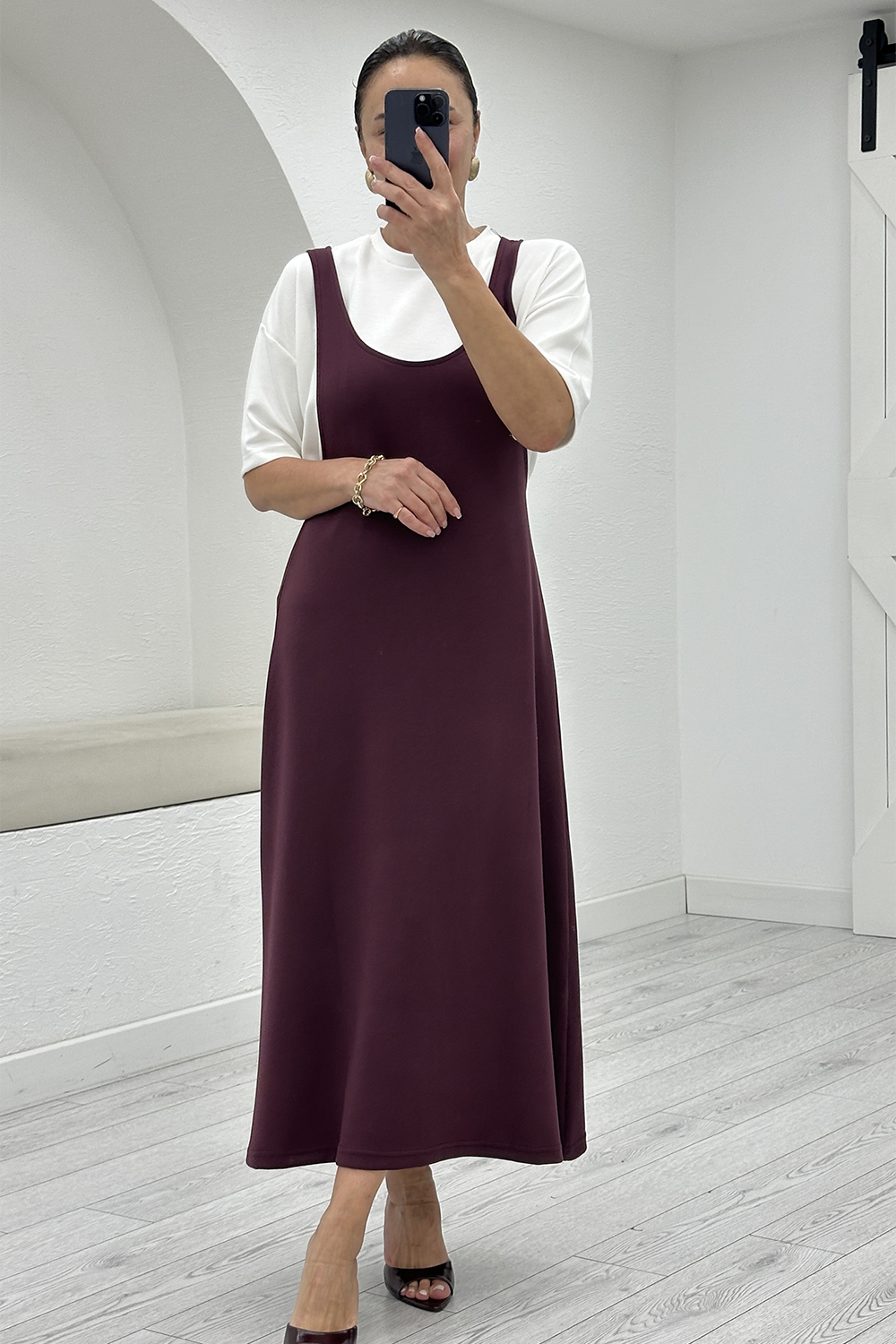 Mürdüm Elbise 3850