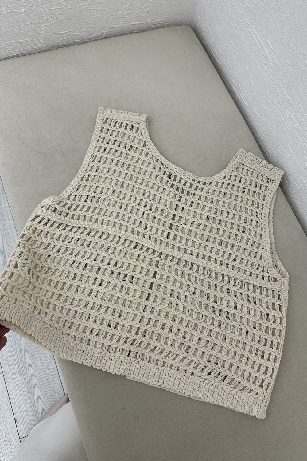 Naturel Pullu Fisto Yelek 3846