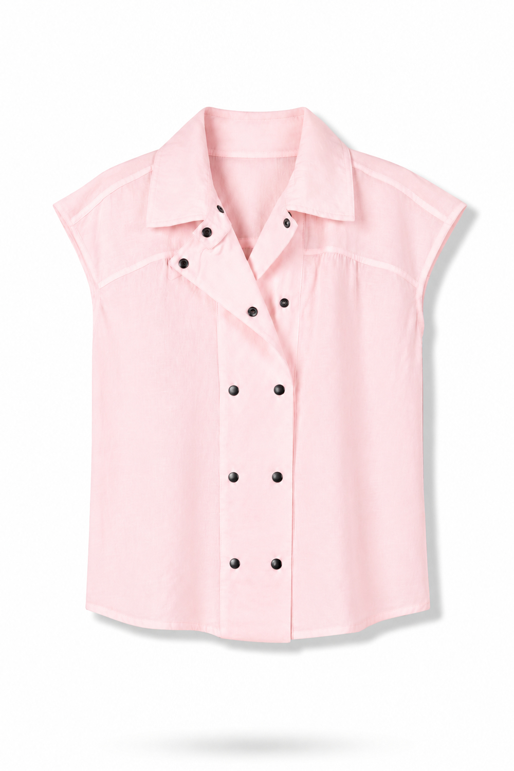 Pembe Çift Düğmeli Gömlek 37488