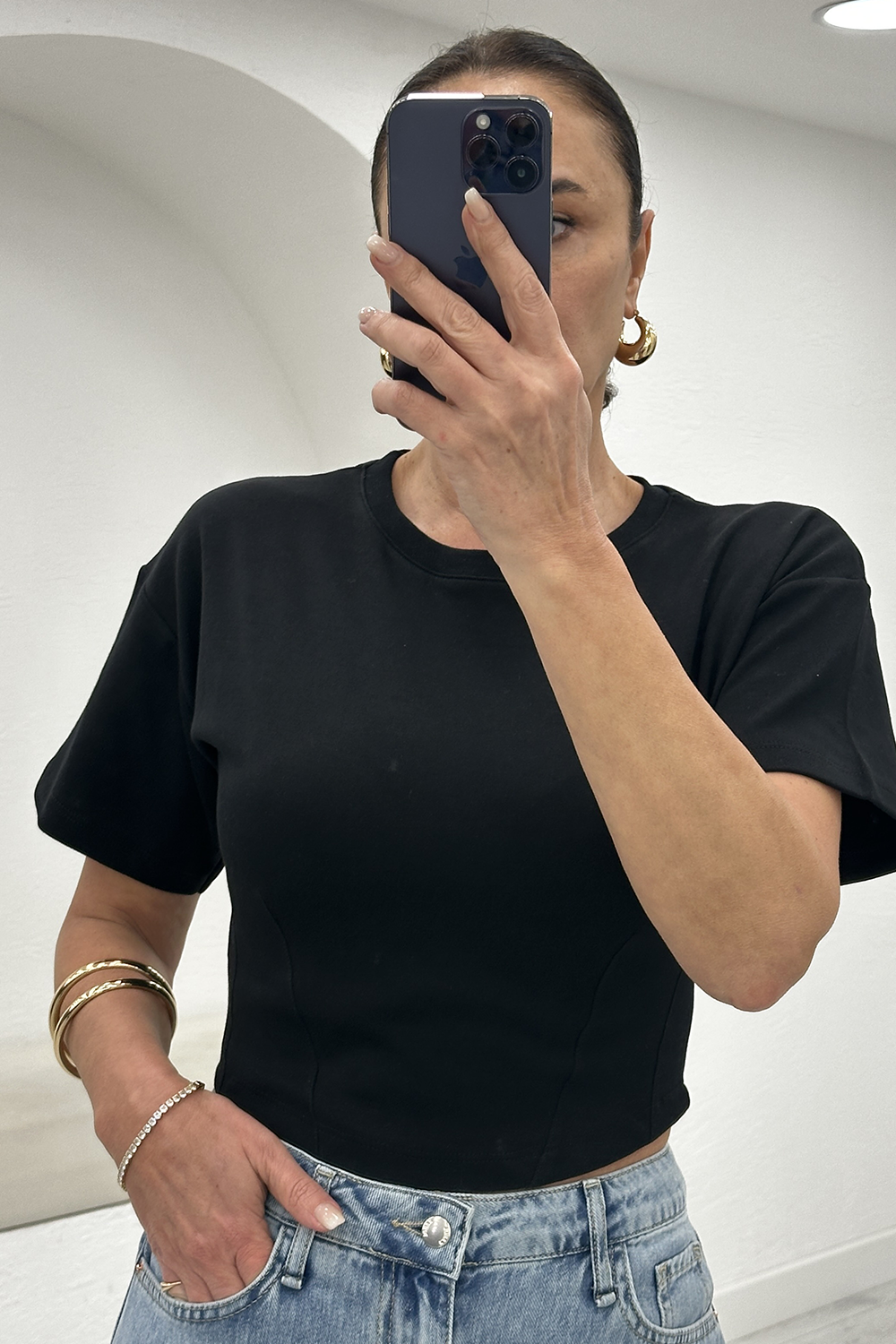 Siyah Dikişli Tshirt 261040