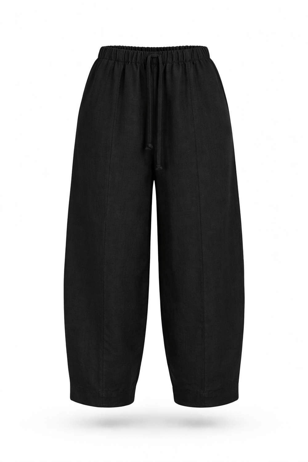 Siyah Keten Bol Pantolon 00198