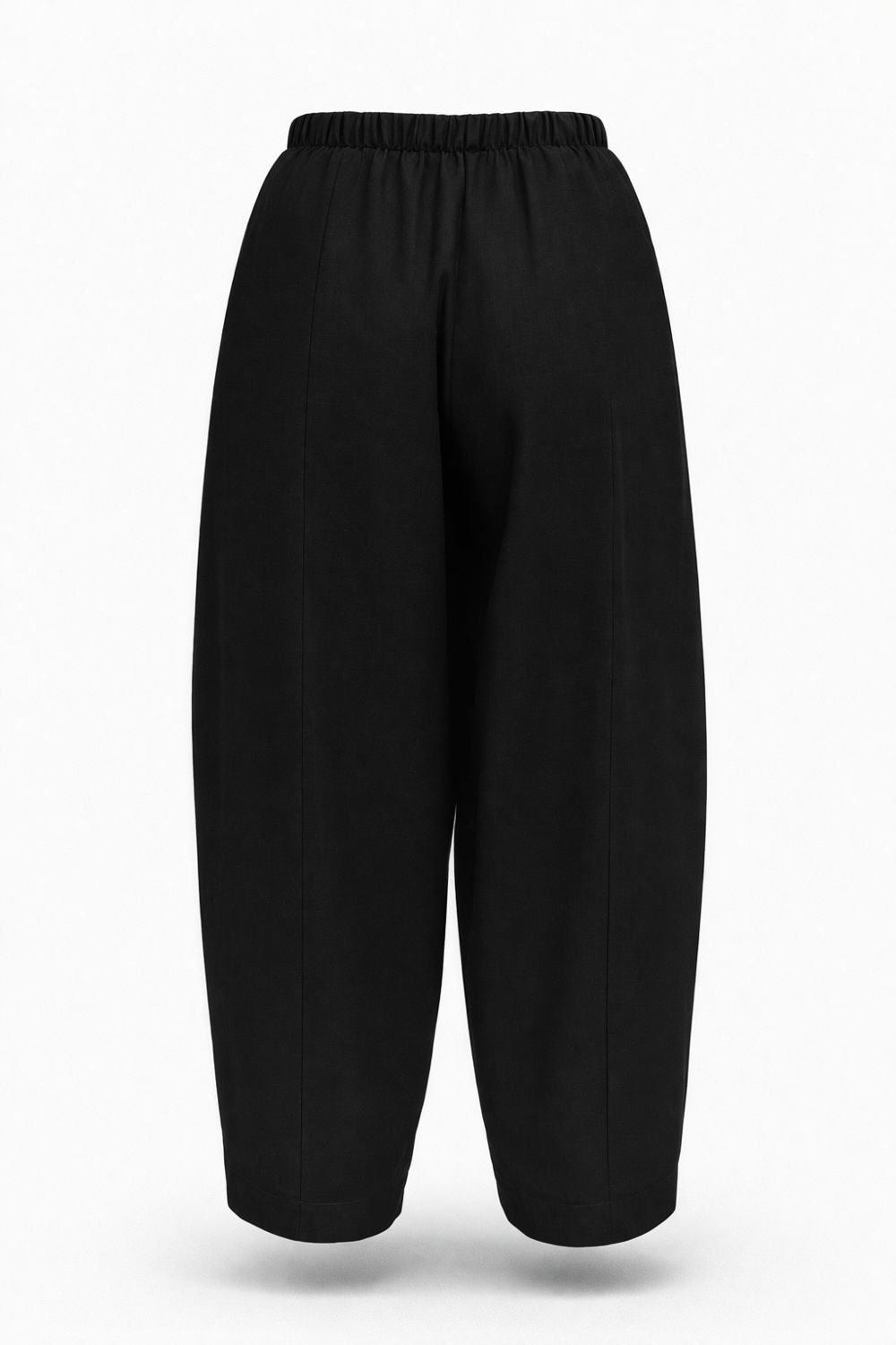 Siyah Keten Bol Pantolon 00198