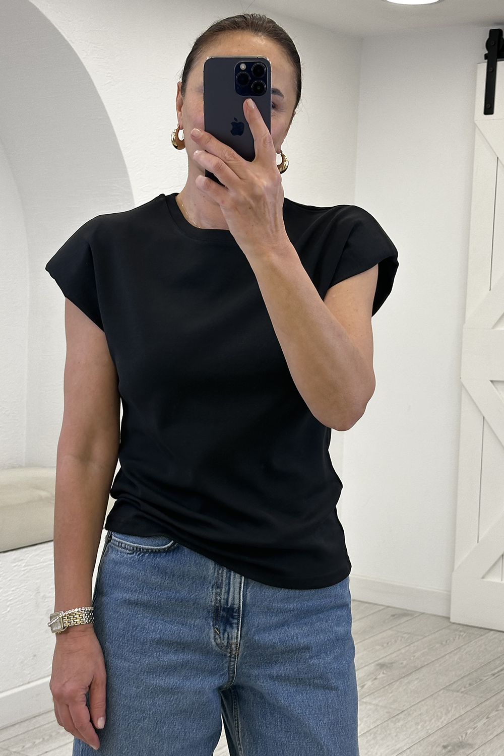 Siyah Vatkalı Tshirt 3615