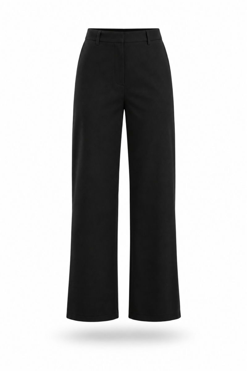 Siyah Wide Leg Pantolon 9980