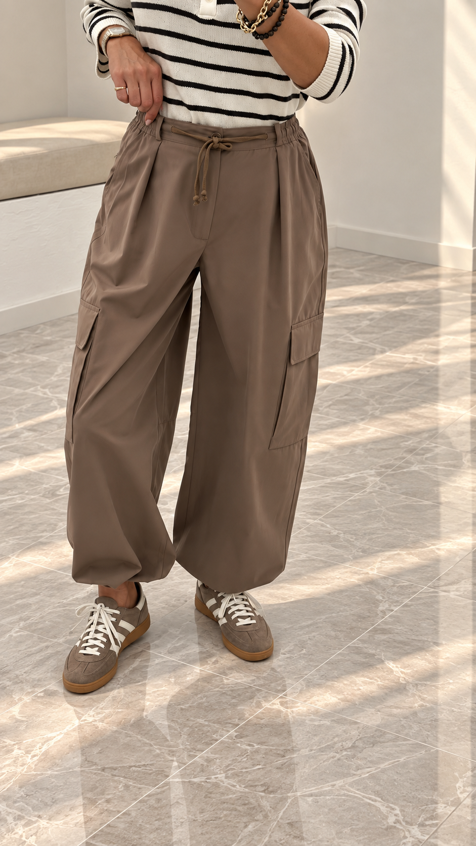 Taş Beli Lastikli Kargo Pantolon 581163