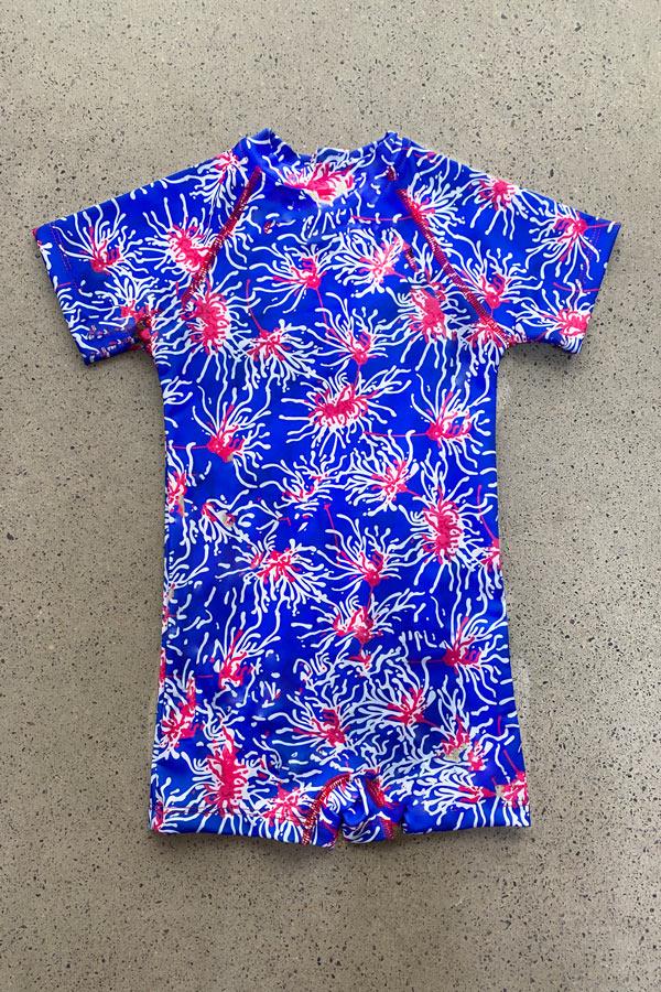 Starinci MayoÇocuk Şortlu Yüzücü Tulum Mayo Sulu Boya Desenli