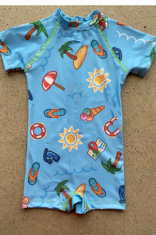 Starinci MayoÇocuk Yüzücü Şortlu Mayo Tulum Yaz Figürleri