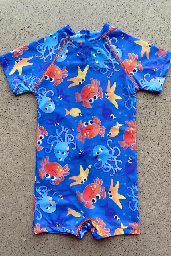 Starinci MayoStarinci Yüzücü Tulum Mayo Şortlu Çocuk Yengeç Desenli