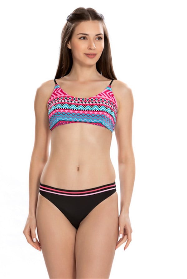 Armes Starinci Bady Bikini Takımı Pembe Dalga Detaylı