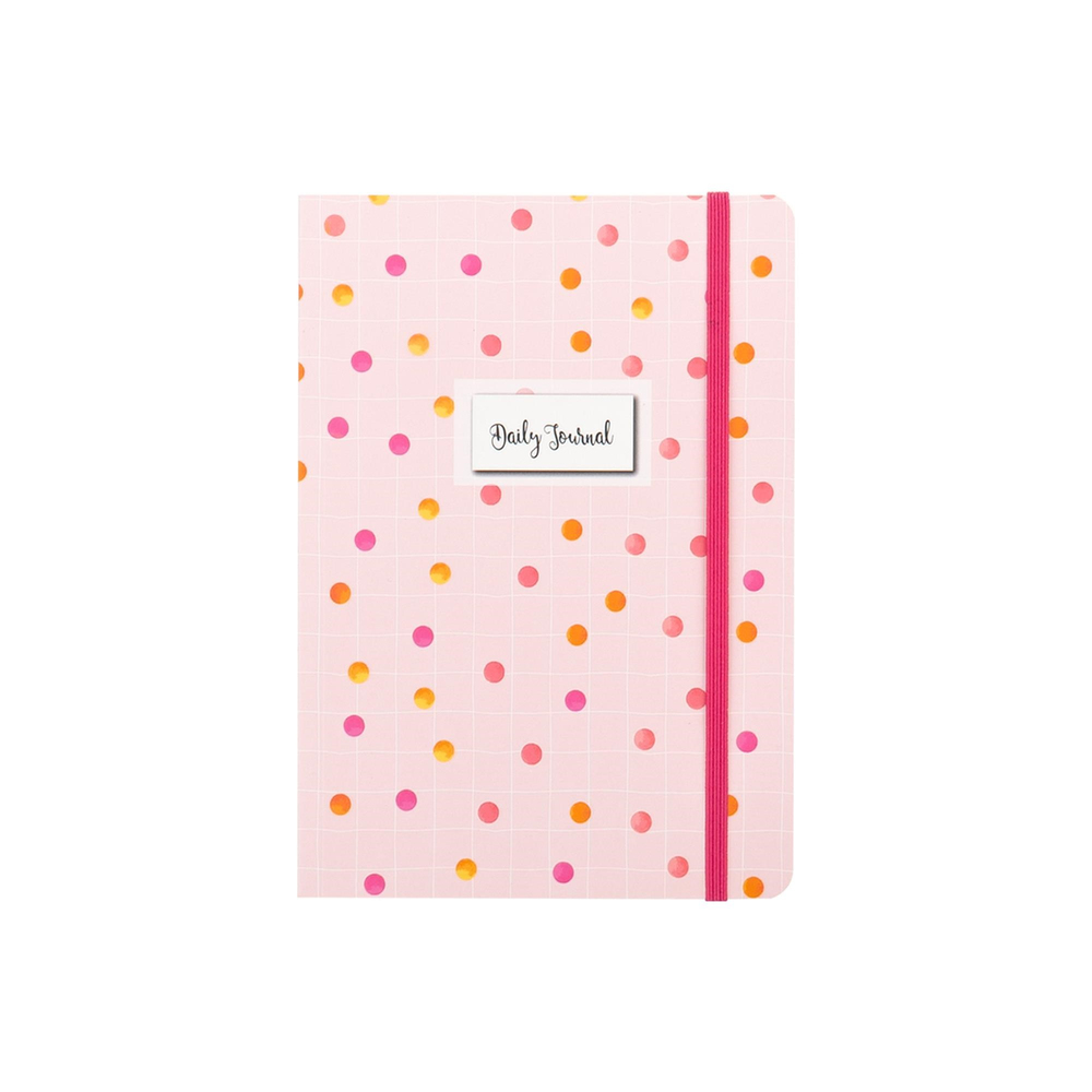 14x20 Ciltli Karton Kapak Çizgili Daily Journals Defter - Pembe