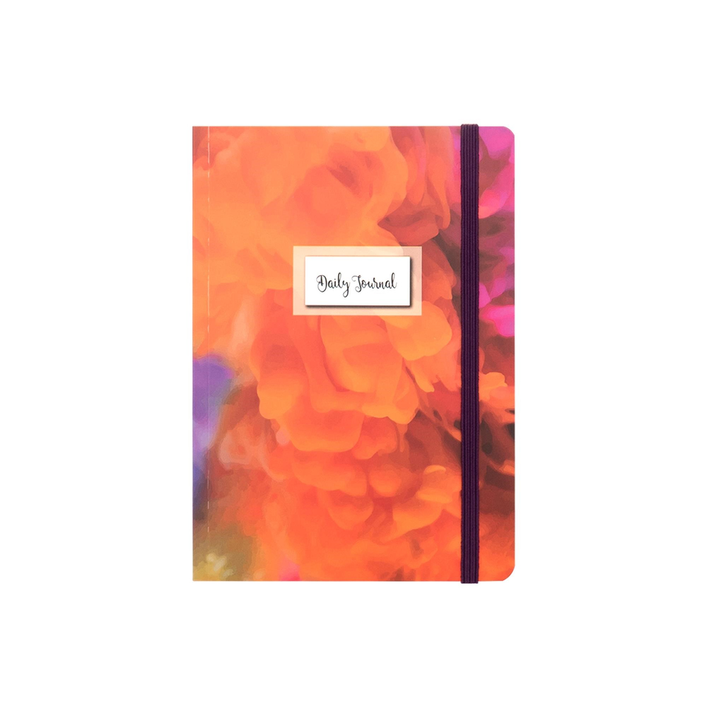 14x20 Ciltli Karton Kapak Çizgili Daily Journals Defter - Turuncu
