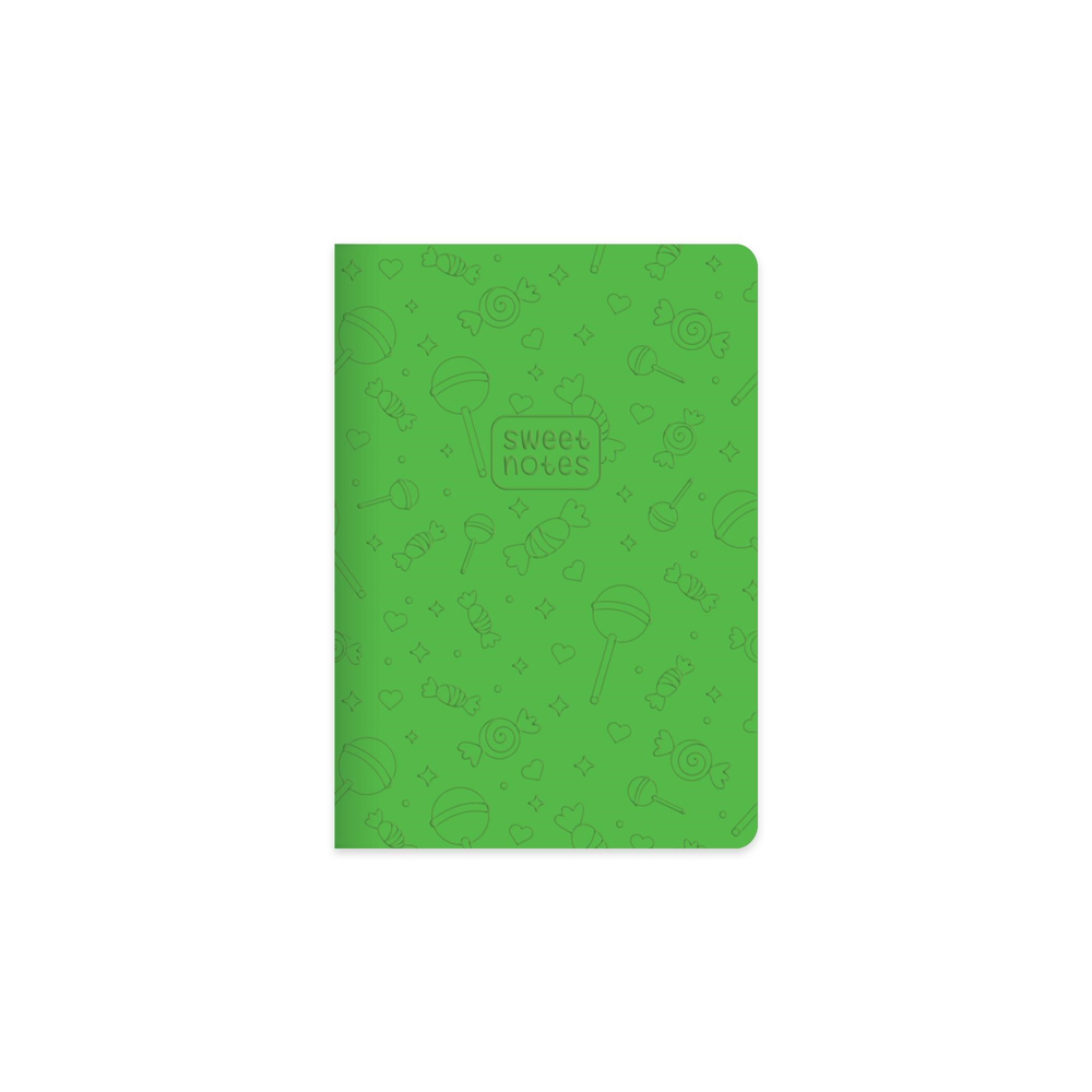14x20 Ciltli Termo Deri Kapak Çizgili Neon Şeker Defter - Kırmızı