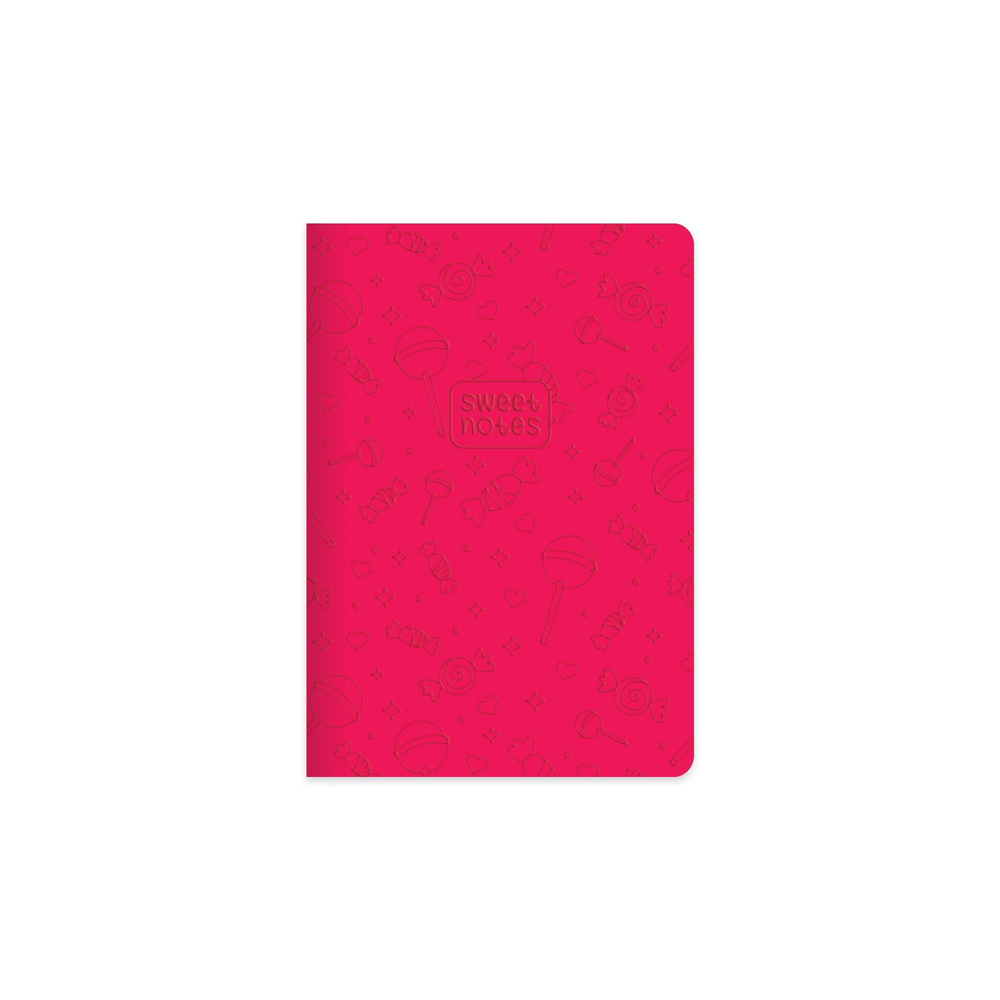 14x20 Ciltli Termo Deri Kapak Çizgili Neon Şeker Defter - Pembe
