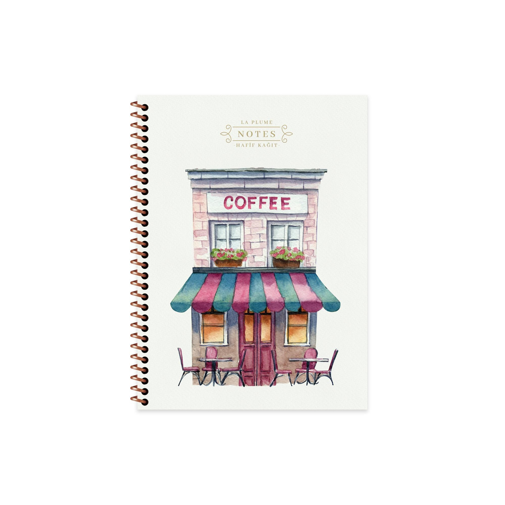 16,5x22,5 Karton Kapak Çizgili La Plume Shop Defter - Pembe