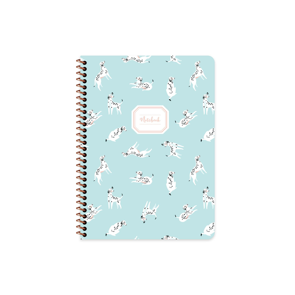16,5x22,5 Spiralli Karton Kapak Çizgili Hayvanlar Defter - Köpek