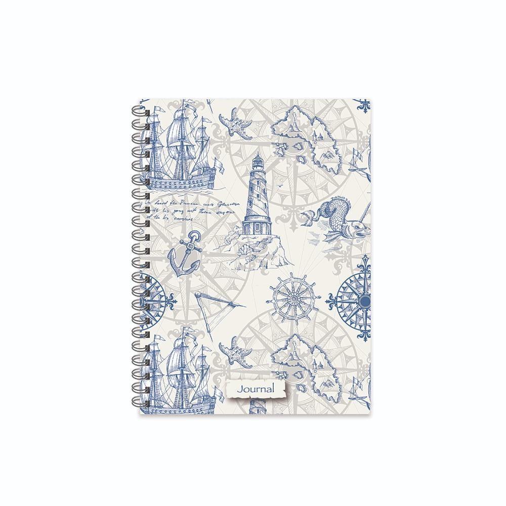16,5x22,5 Spiralli Sert Kapak Kareli Journal Defter - No:02