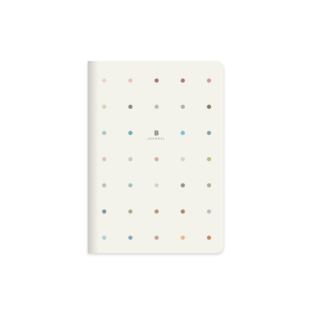16x21,5 Ciltli Sert Kapak Noktalı Bullet Journal Defter - Beyaz