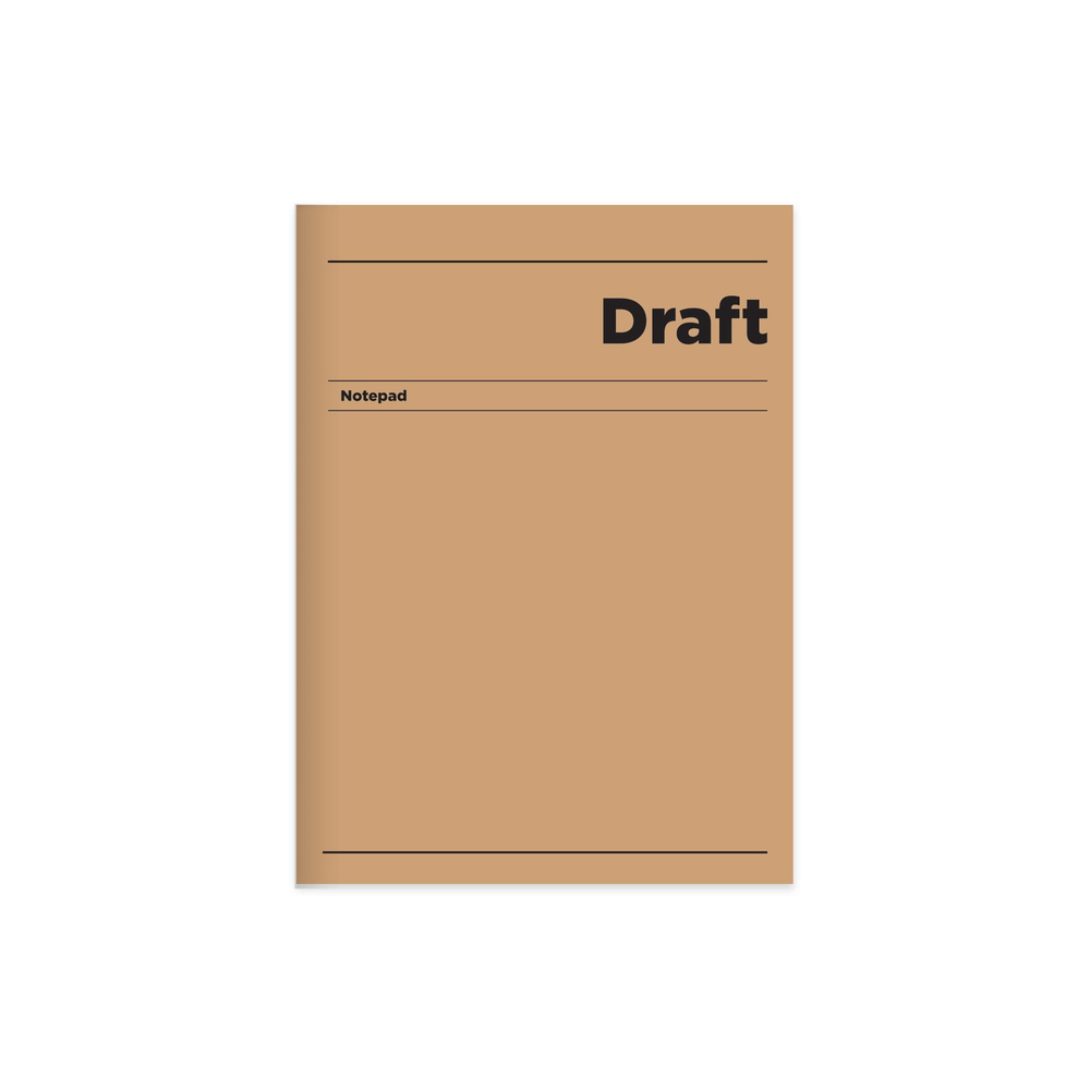 17x24 Ciltli Sert Kapak Çizgisiz Draft Defter - Kahverengi